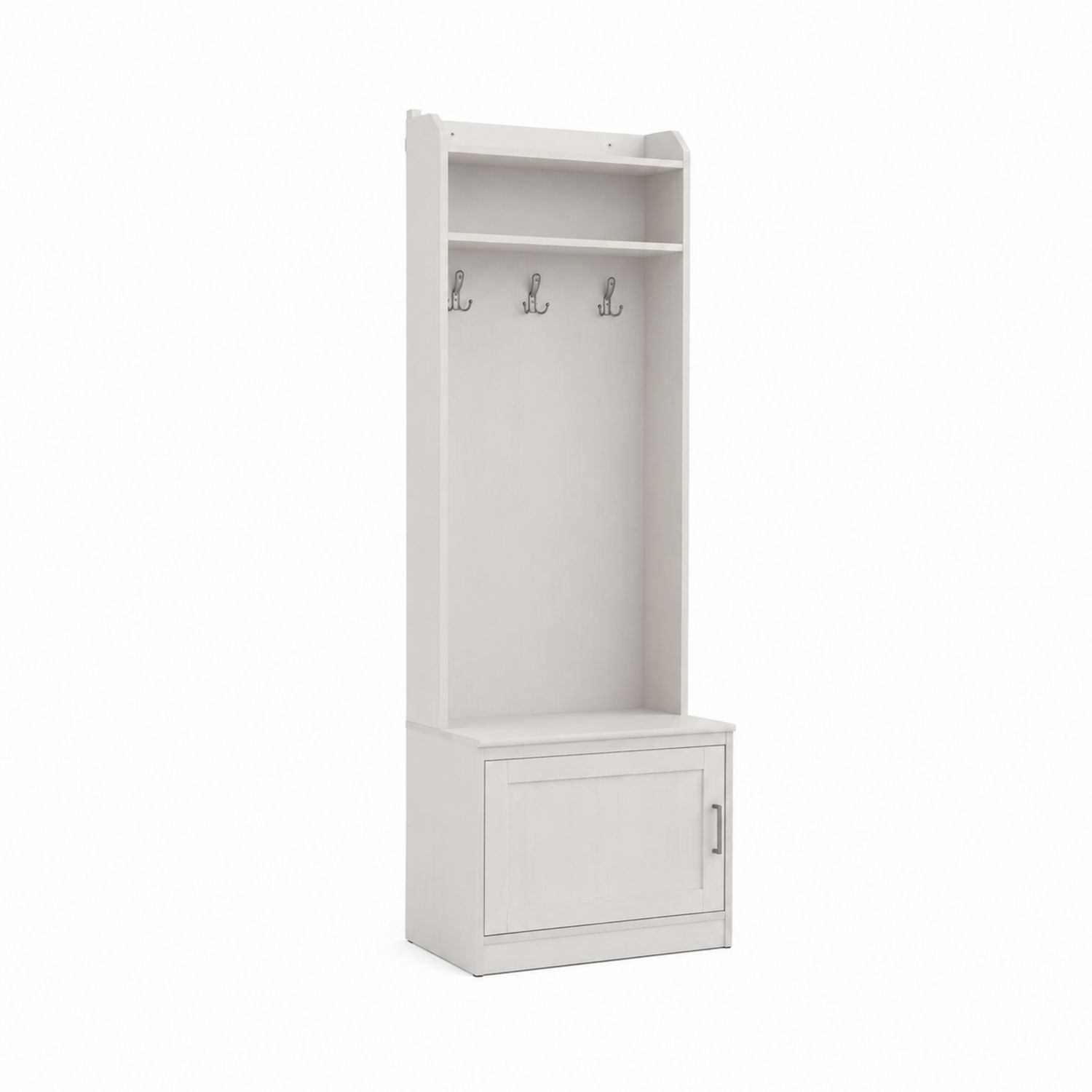 Appendiabiti in legno MDF con ganci e armadietto