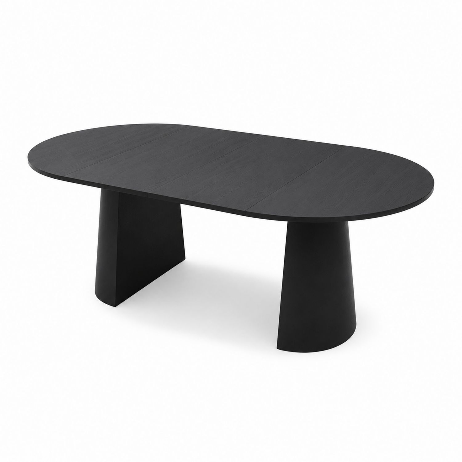 Tavolo da pranzo ovale in legno nero
