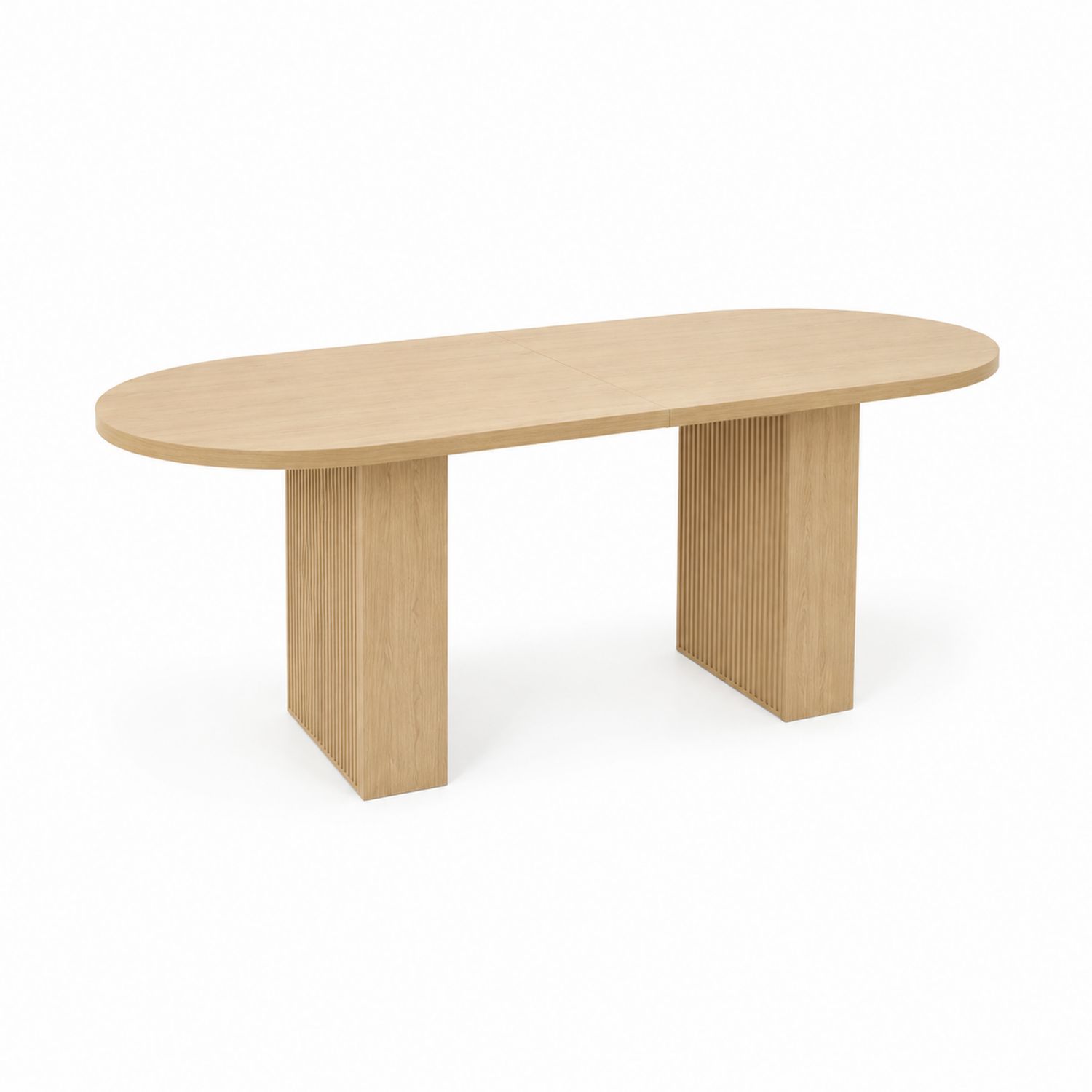 Tavolo da pranzo ellittico in legno 200x100x75 cm