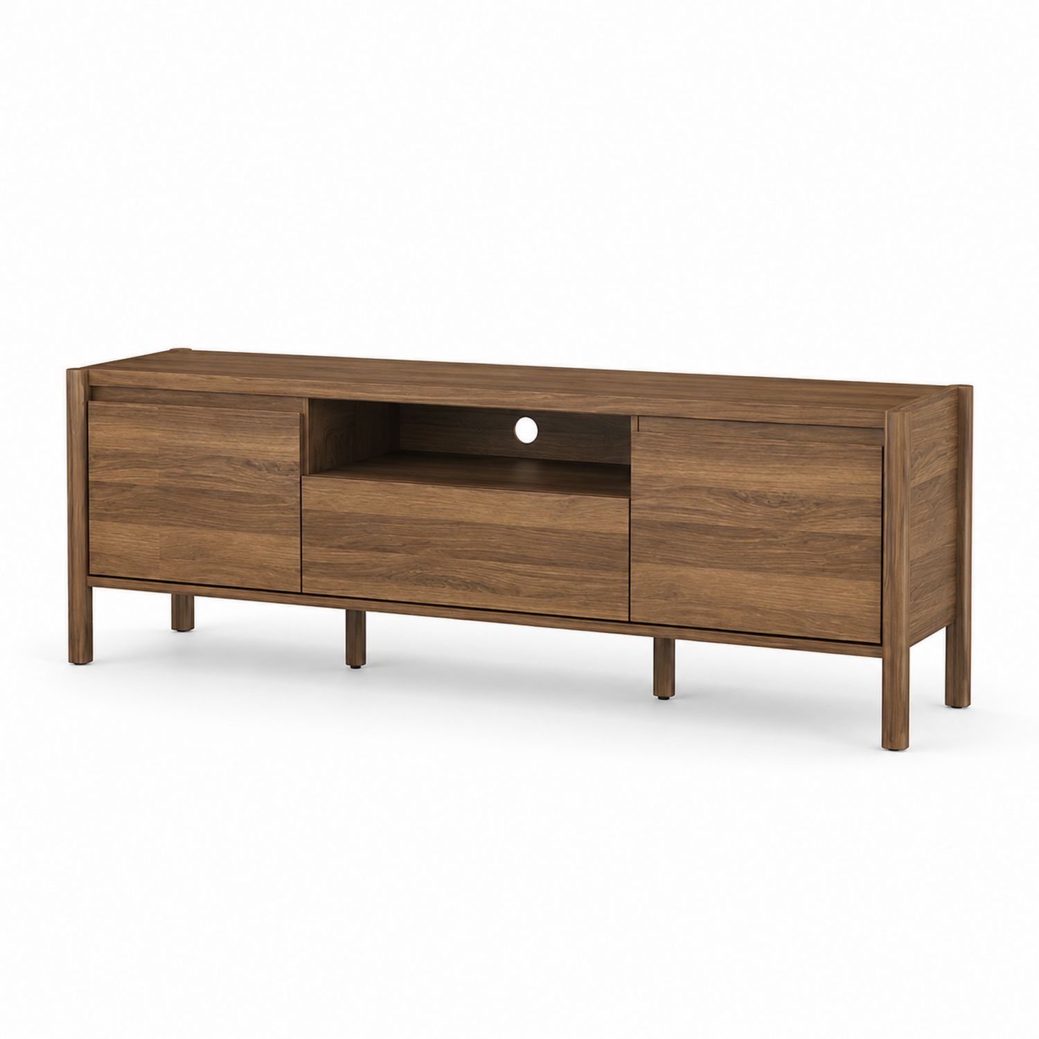 Mobile TV in legno di rovere