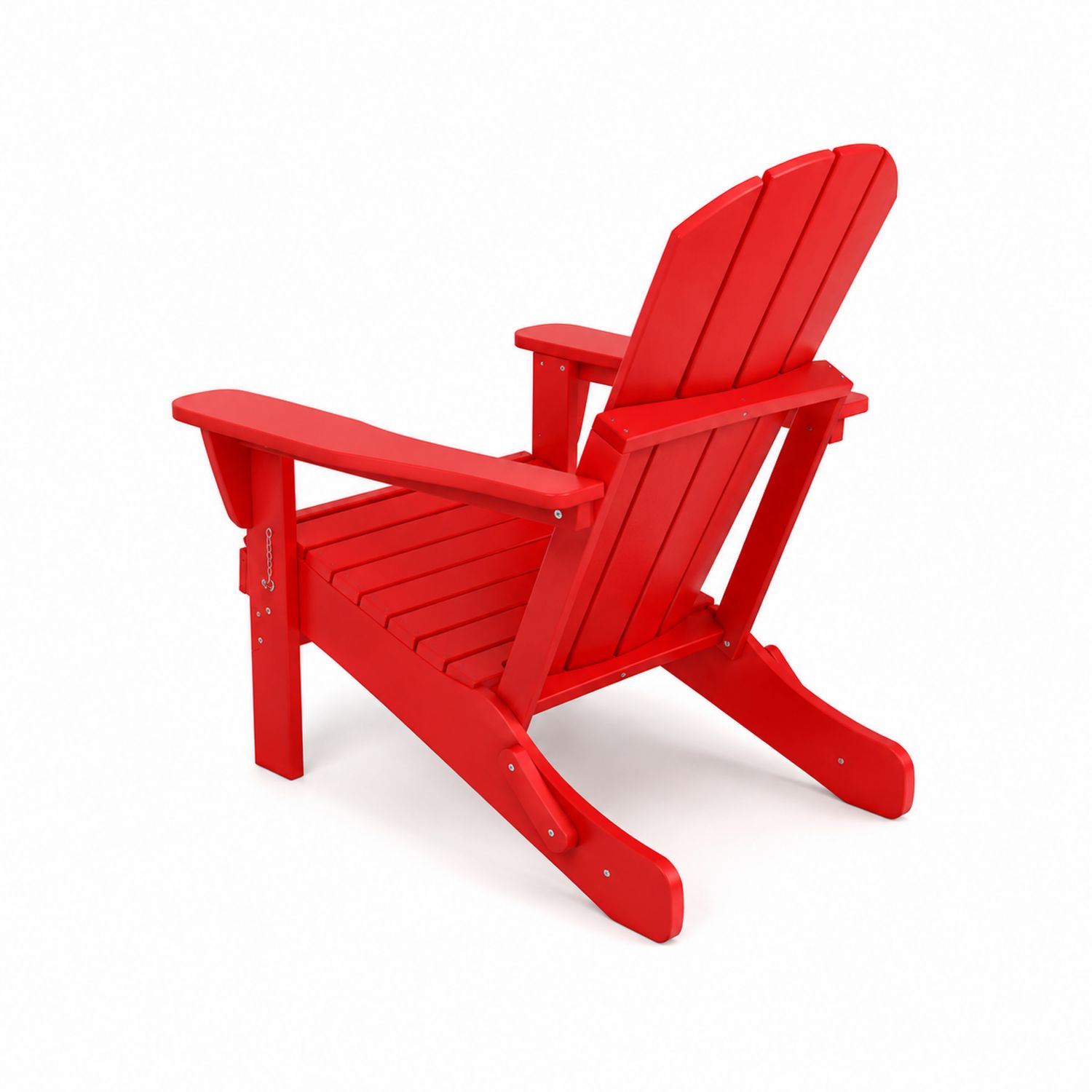 Sedia da giardino in plastica rossa