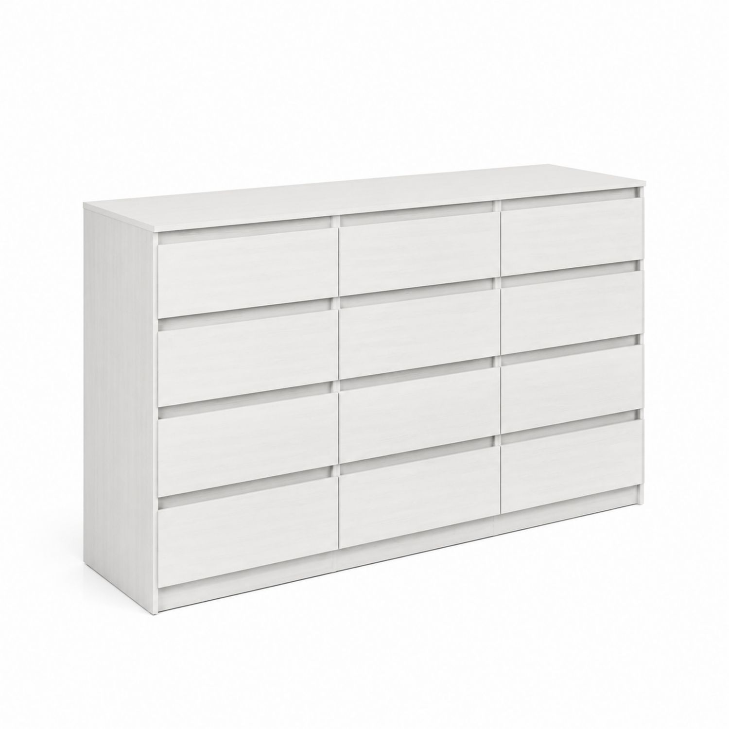 Cassettiera in legno MDF bianca con 12 cassetti-arviler