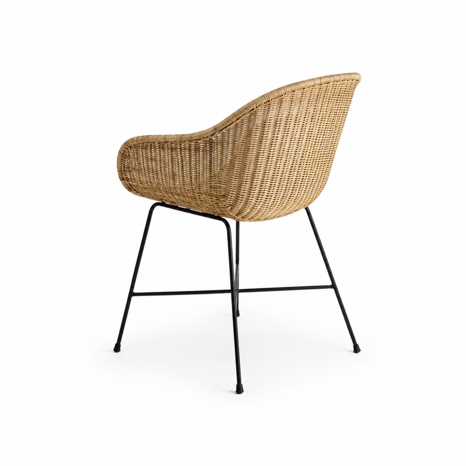 Sedia in Rattan Sintetico con Struttura in Metallo-arviler