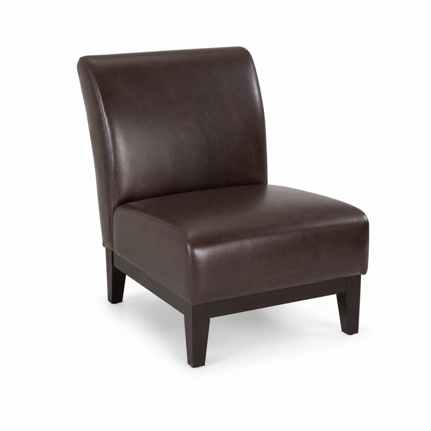 Poltrona in Legno e Pelle PU Marrone-arviler