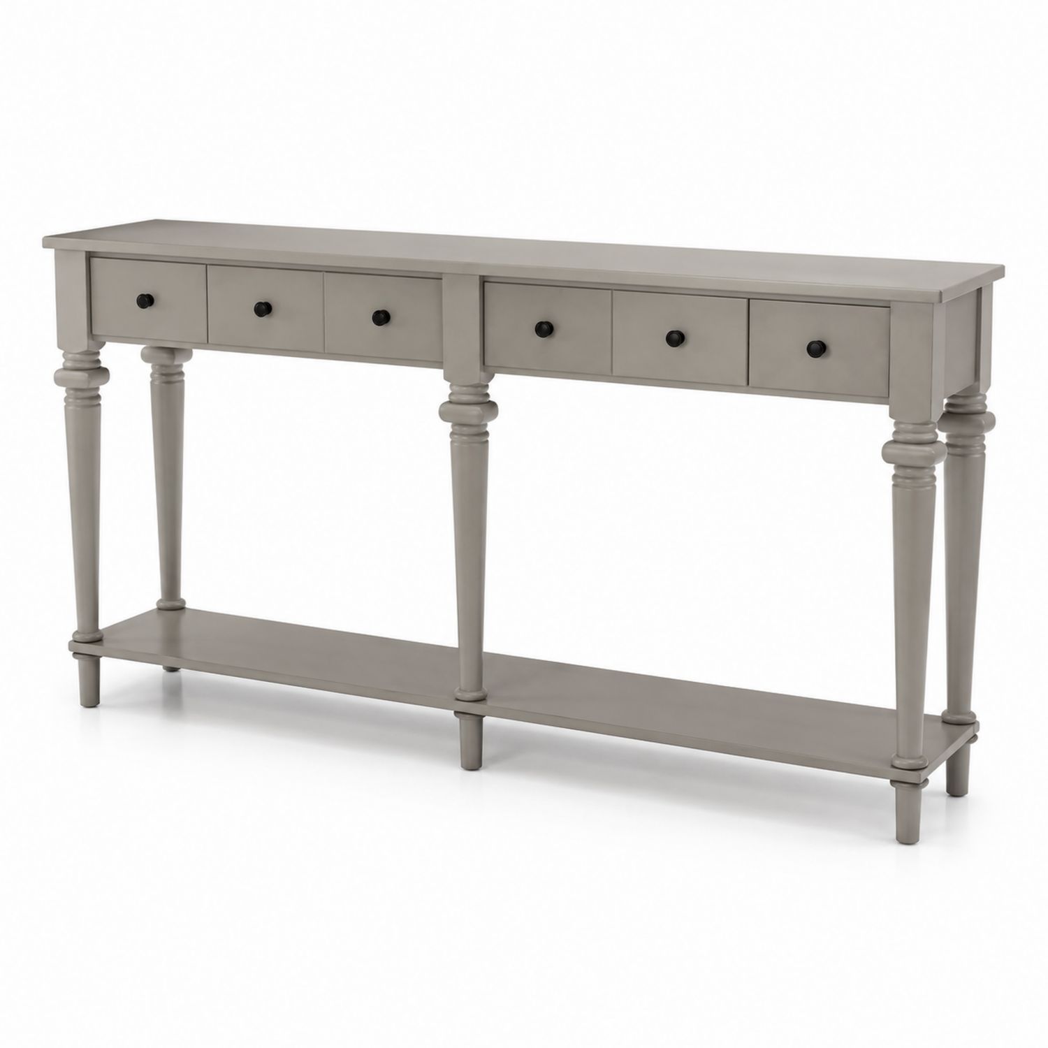 Consolle in Legno con Cassetti Grigio-arviler