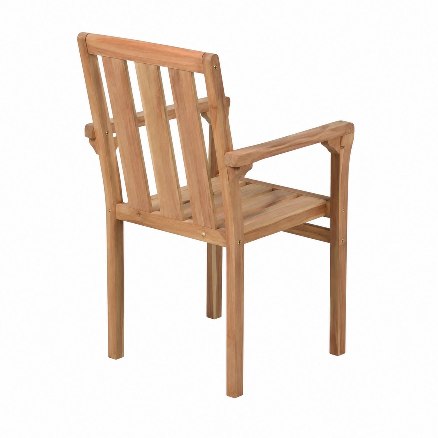 Sedia da Esterno in Legno di Teak con Braccioli Naturale-arviler