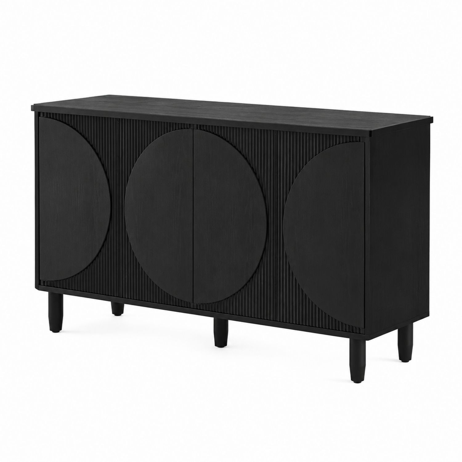 Credenza in legno massello nero-arviler