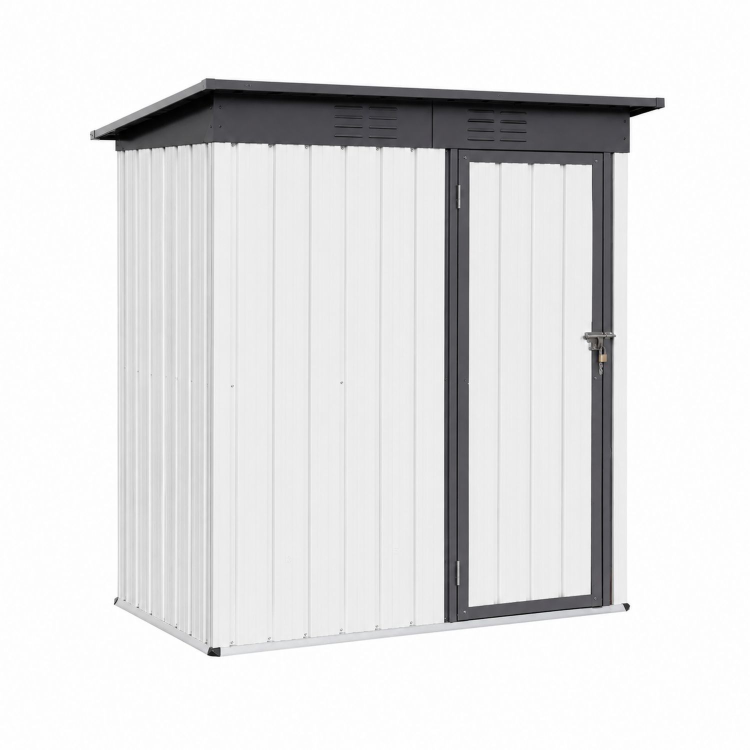 Capanno in metallo zincato bianco 182x88x160 cm-arviler