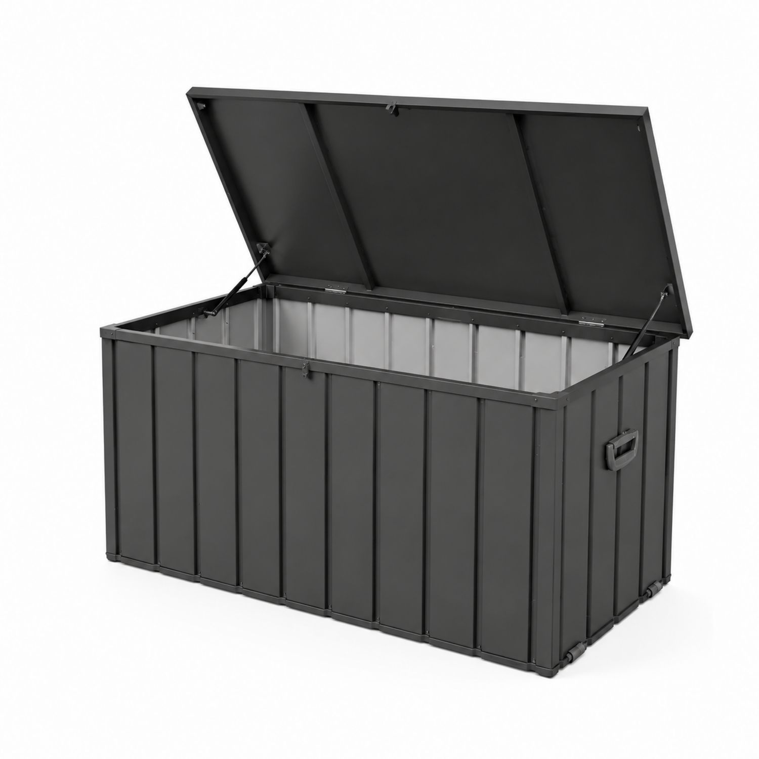 Baule da Esterno in Metallo Grigio 120x60x60 cm-arviler