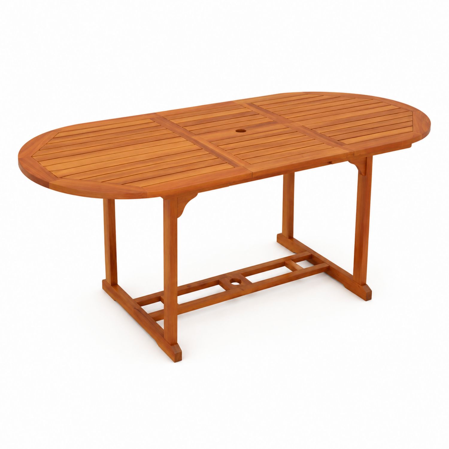 Tavolo da esterno ovale in legno di acacia-arviler