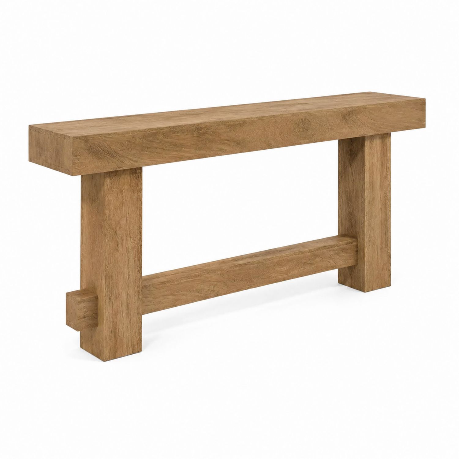 Consolle Rettangolare in Legno di Rovere 150x35x75 cm-arviler