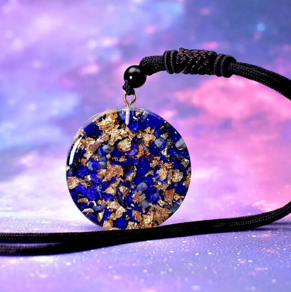 Noctara Black Tourmaline Orgonite Crystal Necklace