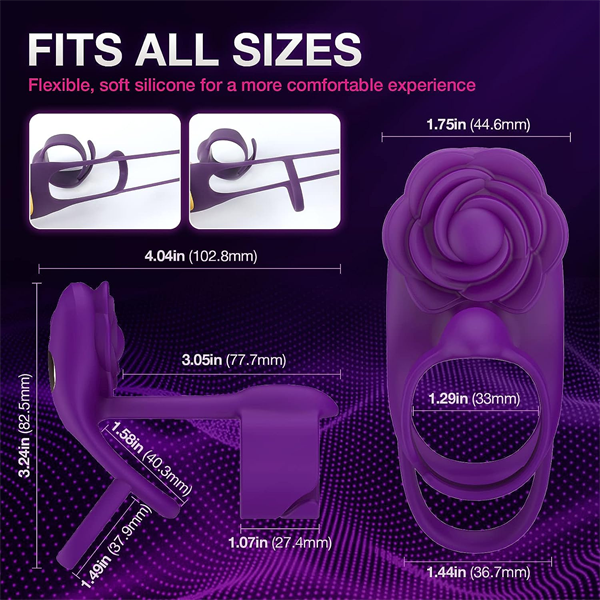 💕🎁New Product Promotion This Month 48% Discount -🌹 3 in 1 Sheehy Rose Vibrating Cock Ring