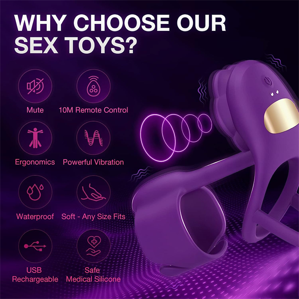 💕🎁New Product Promotion This Month 48% Discount -🌹 3 in 1 Sheehy Rose Vibrating Cock Ring