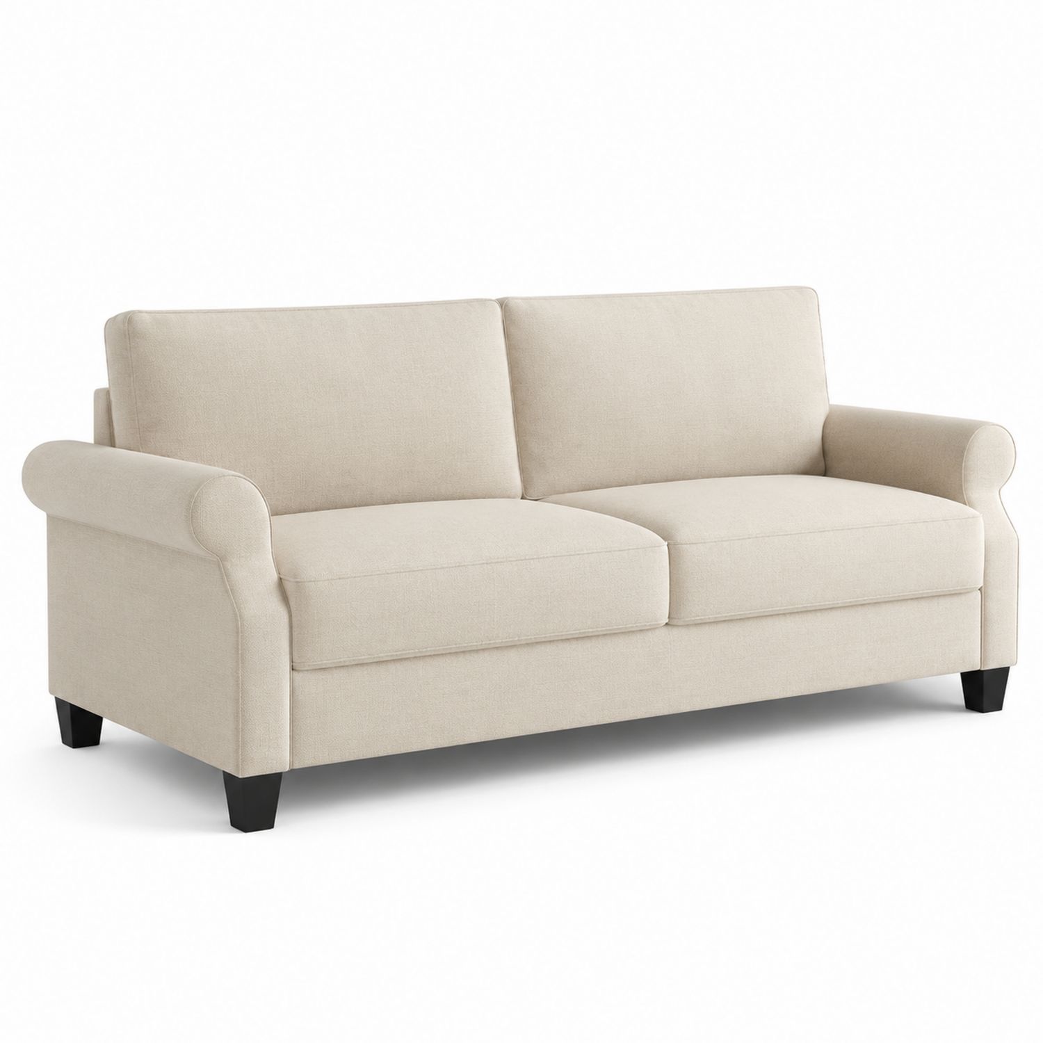 3-Sitzer Sofa Leinenstoff Beige
