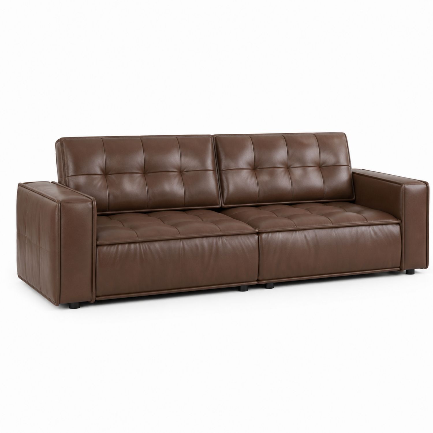 3-Sitzer Sofa Leder Braun