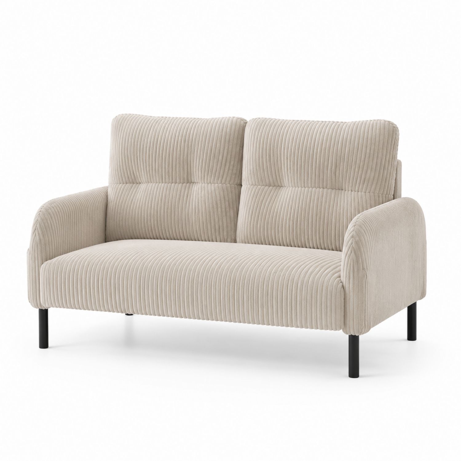 2-Sitzer Sofa Cordstoff Beige 150x85x75cm