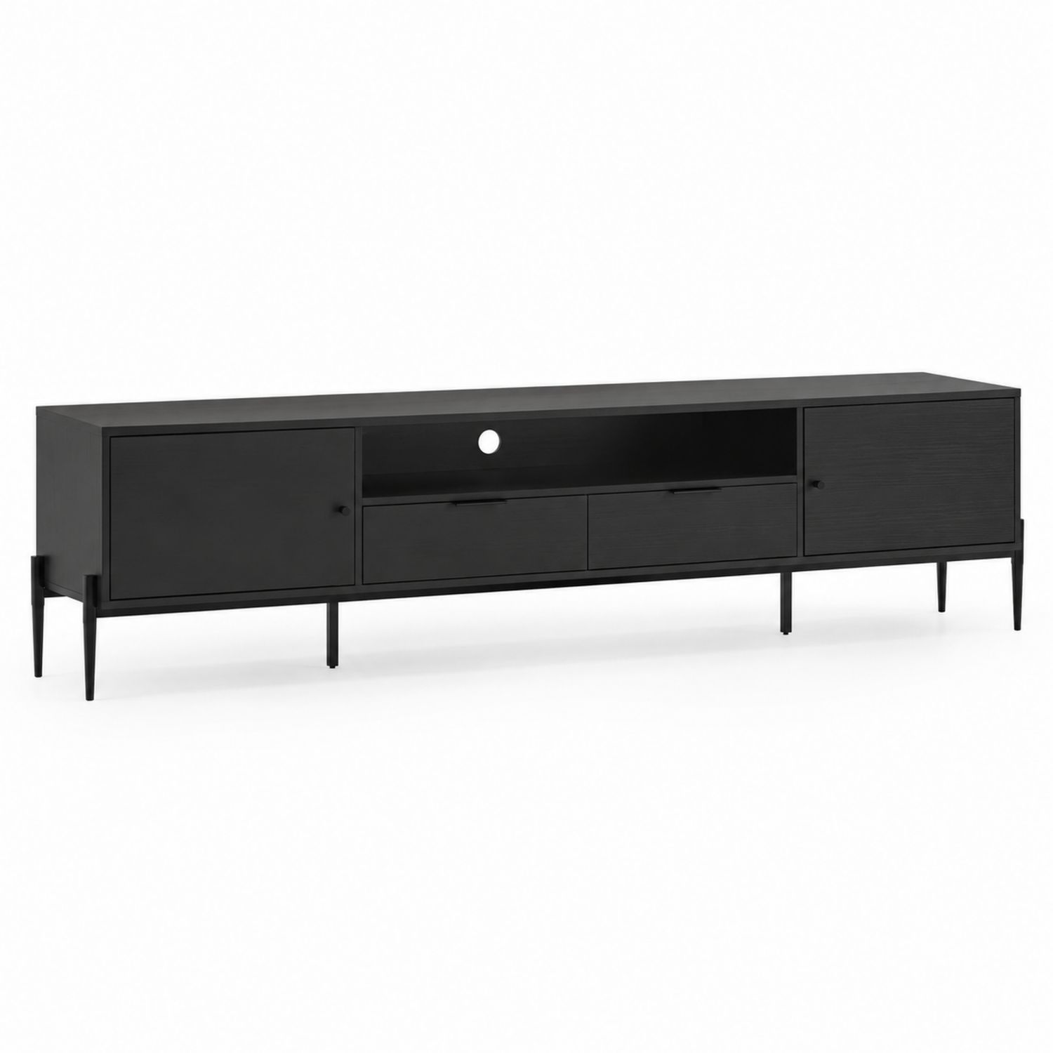 TV-Schrank Schwarz MDF 180x40x50cm