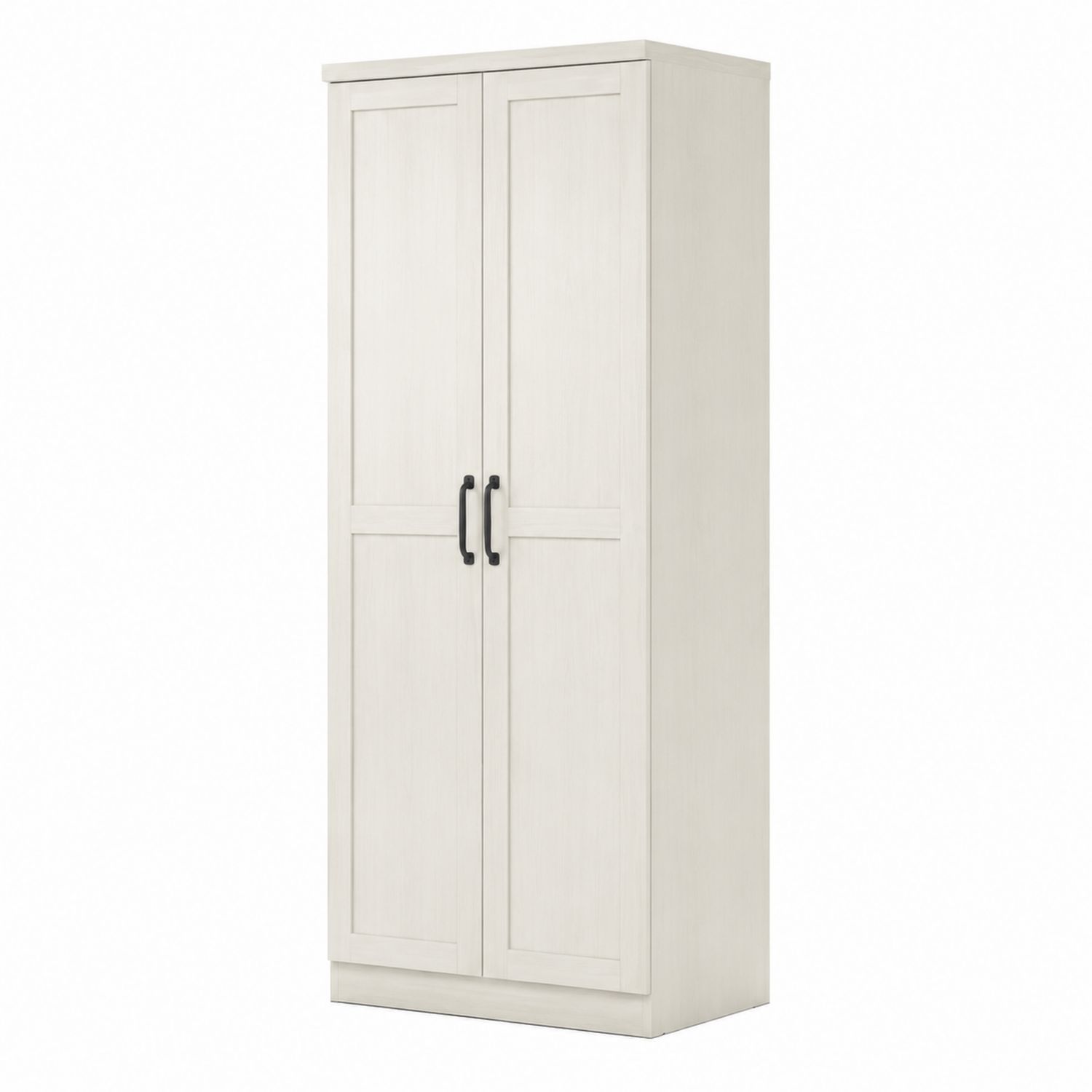 Kleiderschrank 2-türig Holzfaserplatte Weiß 180x80x50cm