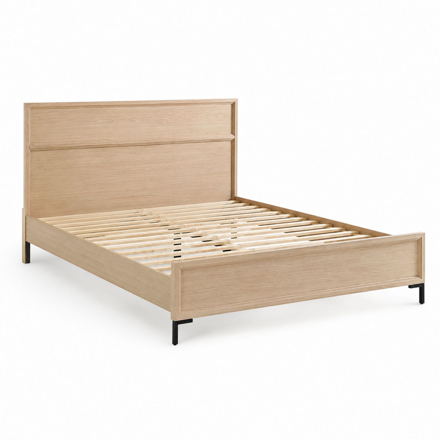 Holzbett Doppelbett 200x180 cm Eiche Hell