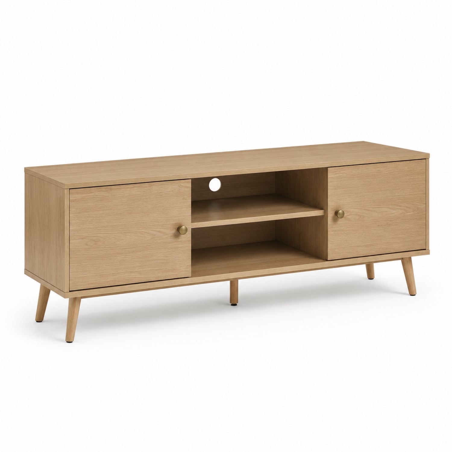 TV-Schrank MDF Eichenfurnier 160cm x 45cm x 50cm