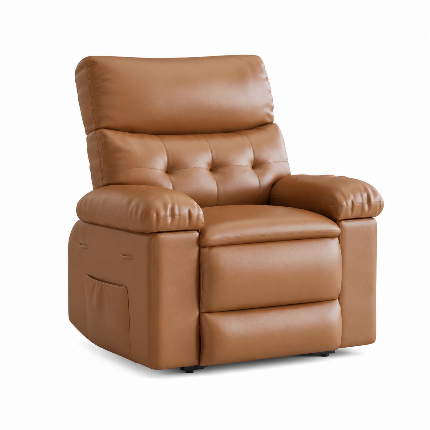 Relaxsessel mit Liegefunktion Kunstleder Braun
