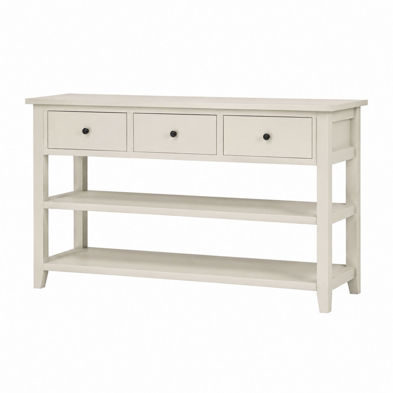 Konsolentisch rechteckig 120x40x80 cm aus Holz mit 3 Schubladen