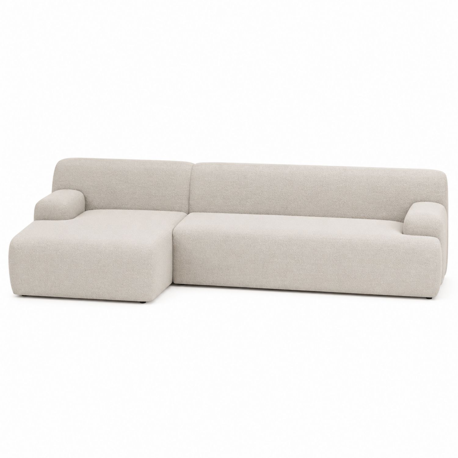 Ecksofa L-Form Polyester Beige