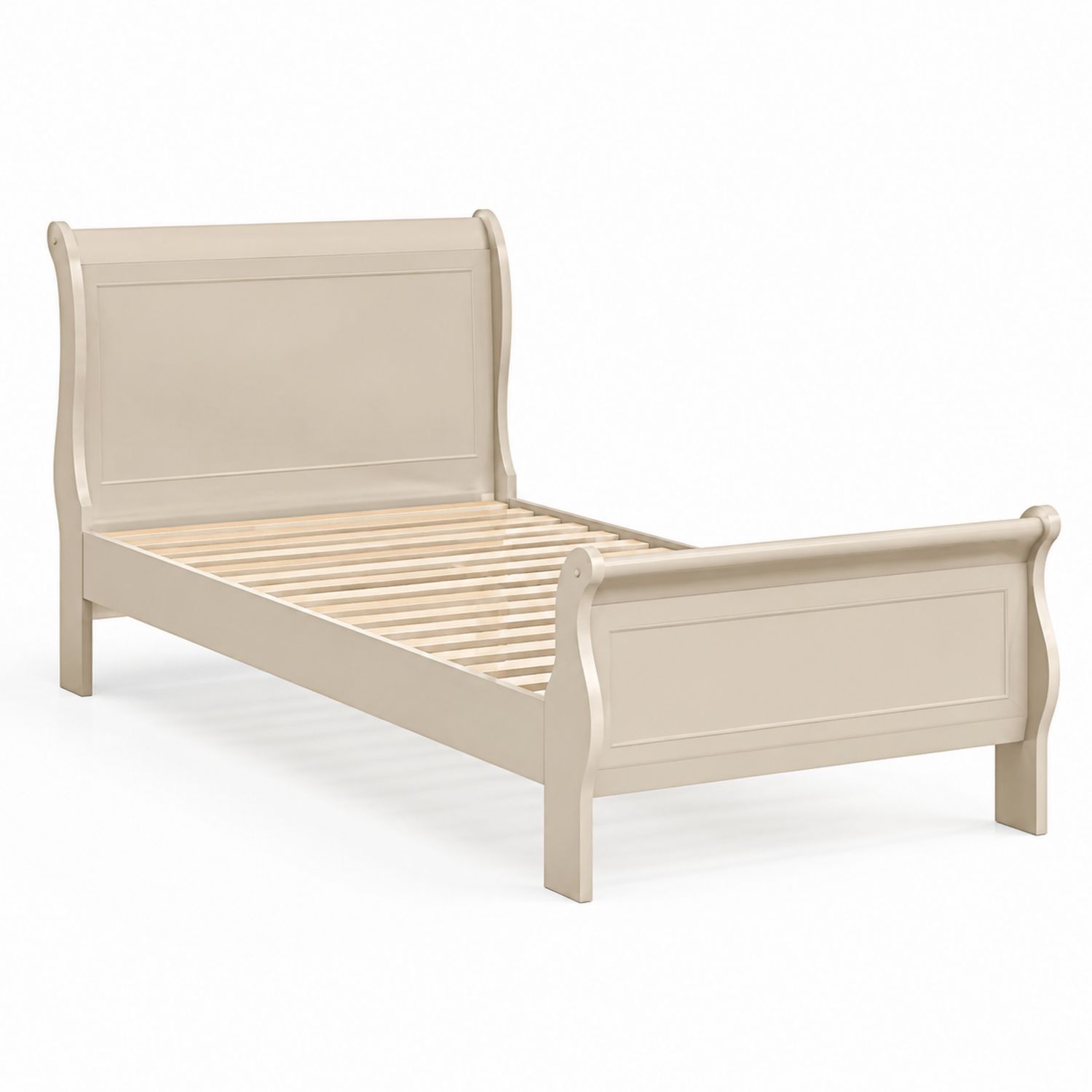 Einzelbett MDF Rahmen Beige 200x90 cm