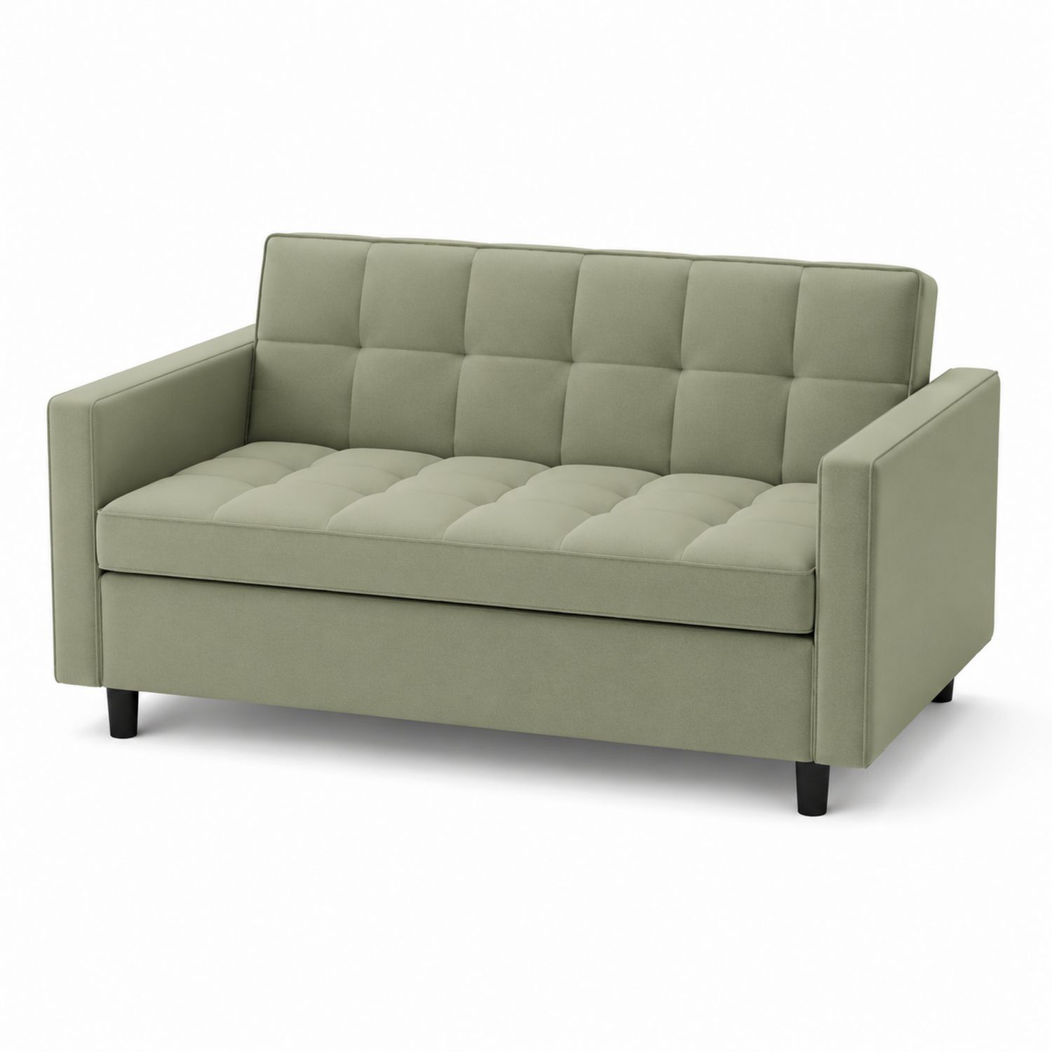 Zweisitzer Sofa Stoff Hellgrün