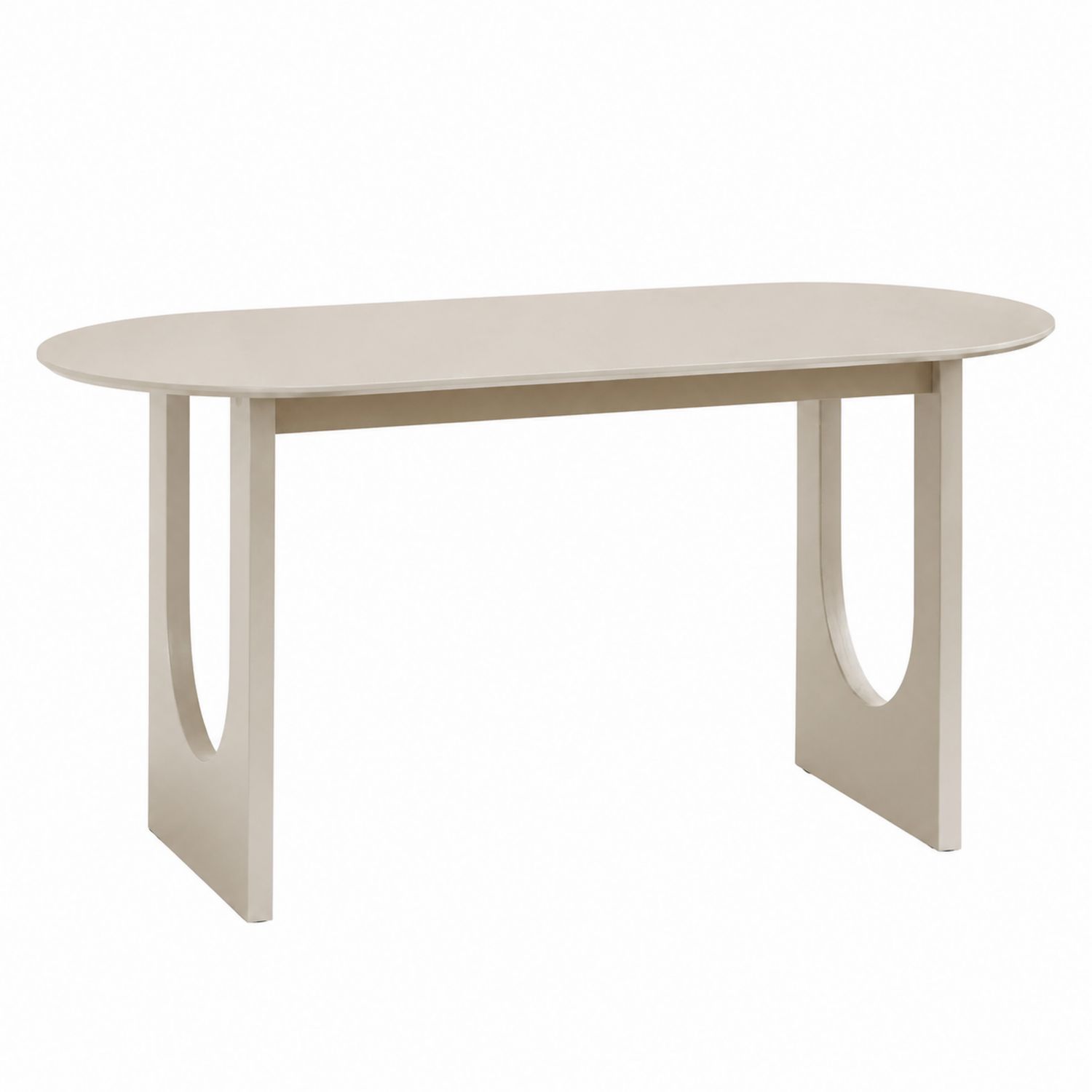 Ovaler Esstisch Sperrholz Beige 180x90x75cm
