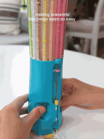 Quick-Click Bead Bracelet Maker DIY Craft Set in use