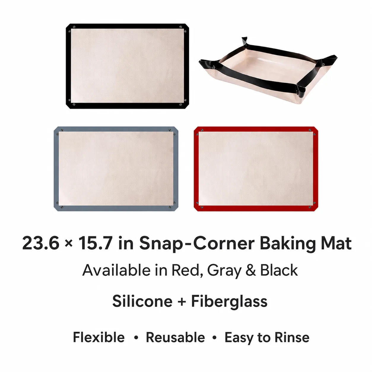 Snap-Corner Nonstick Baking Mat