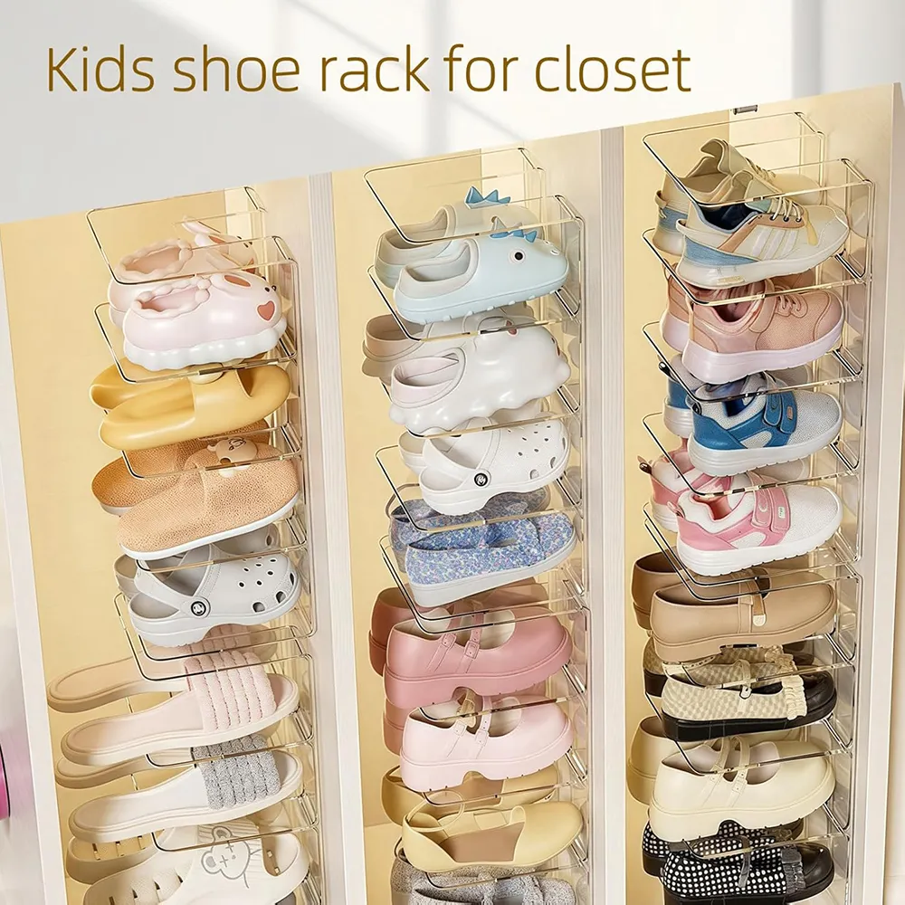👶 Transparent Kids Shoe Organizer Rack