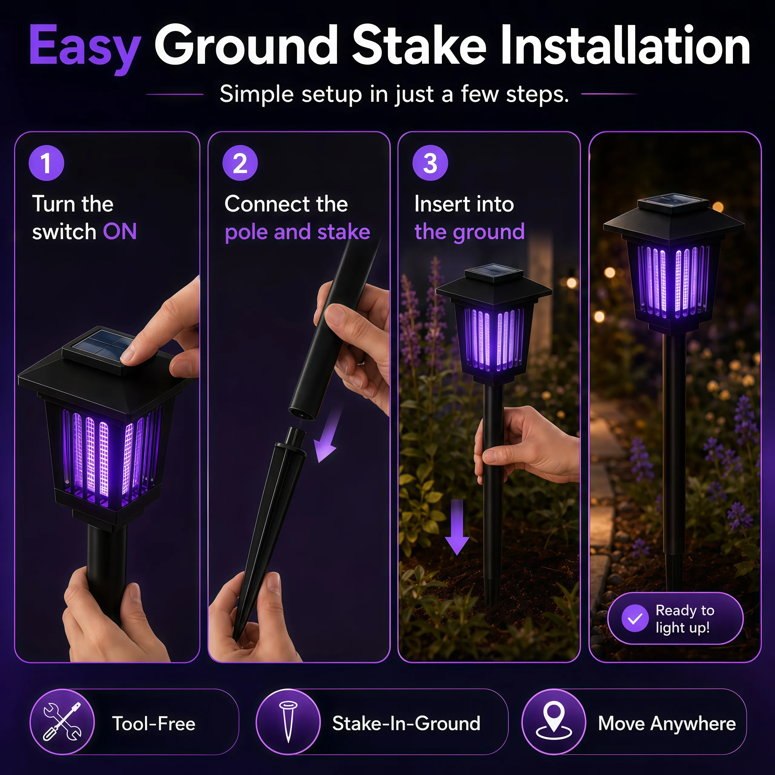 🦟Solar Mosquito Zapper Path Light