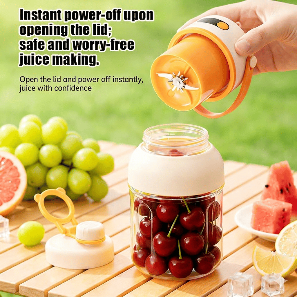 Portable Electric Juicer Cup with zero cord hassle : Drink fresh nutrient-rich smoothies without struggling with heavy blenders.