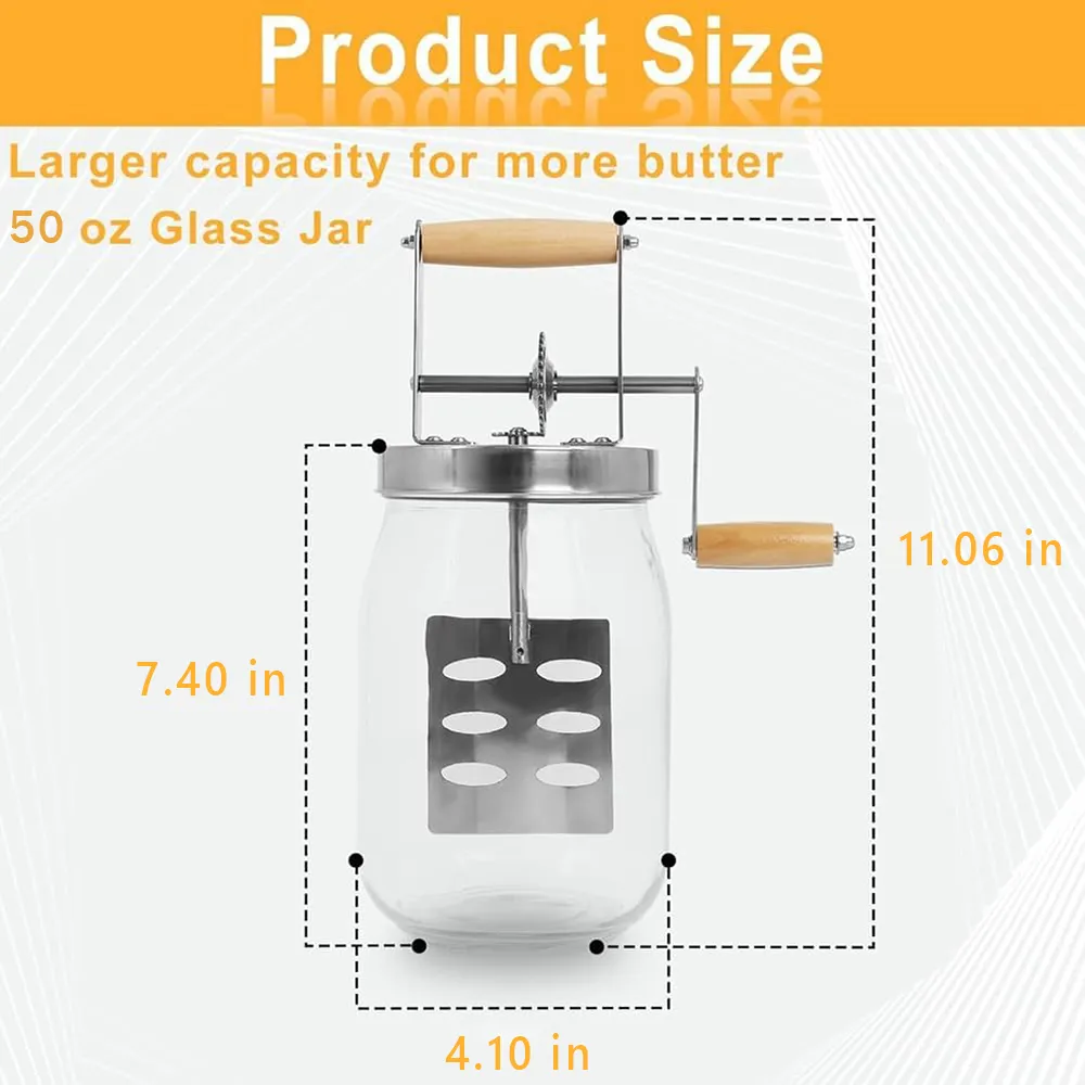 🧈 Hand-Crank Butter Maker: Skip the store-bought additives and enjoy pure, homemade flavor. 🥖