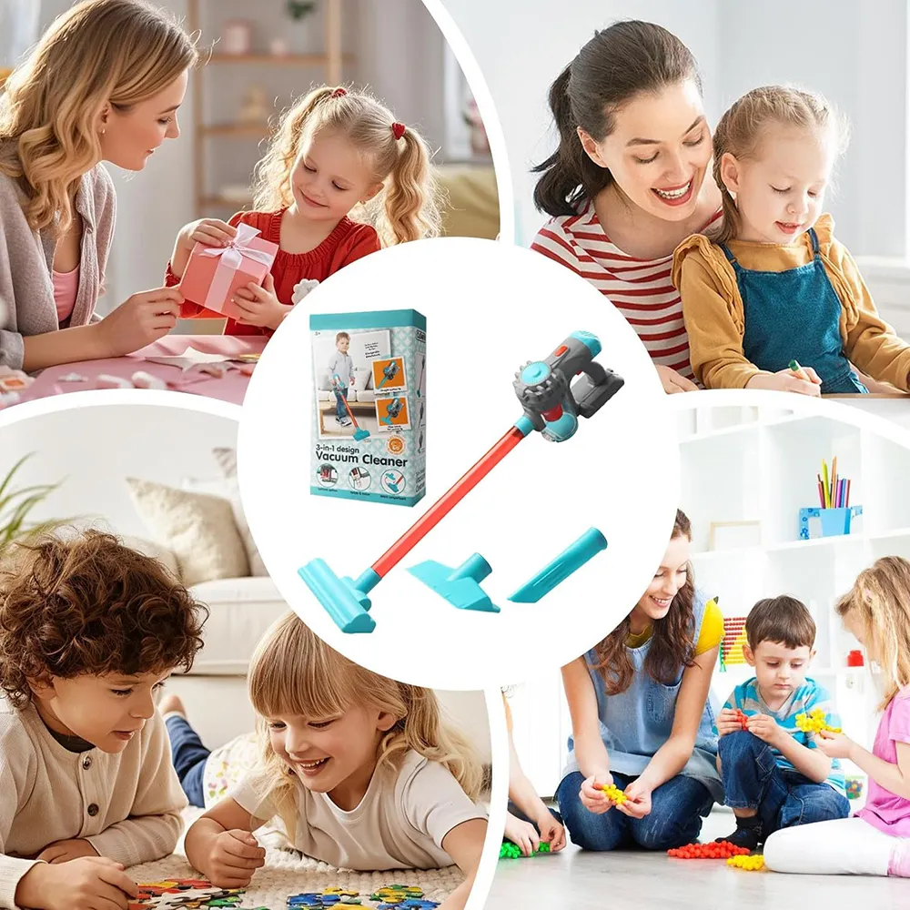 🧸3-in-1 Kids Toy Vacuum Cleaner – Realistic Cleaning Fun for Little Helpers