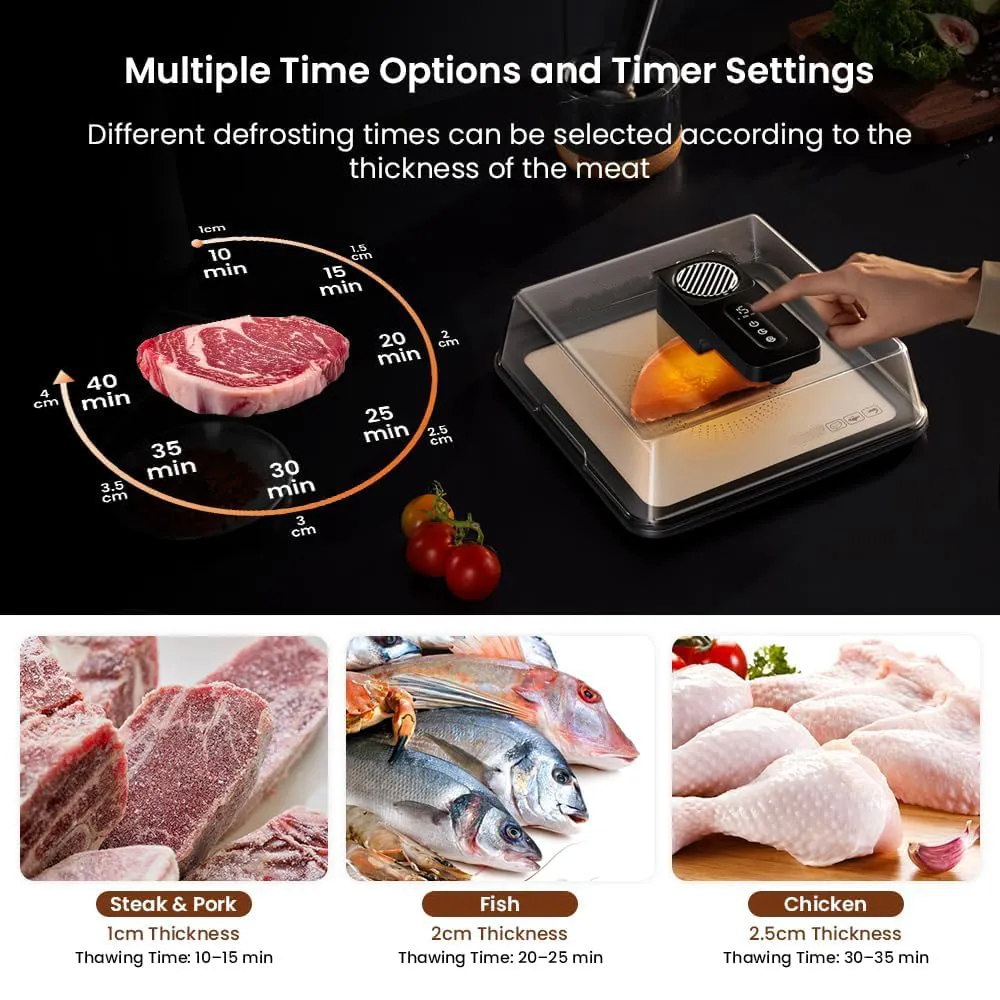 🥩 Smart Defrosting Tray Box with Lid