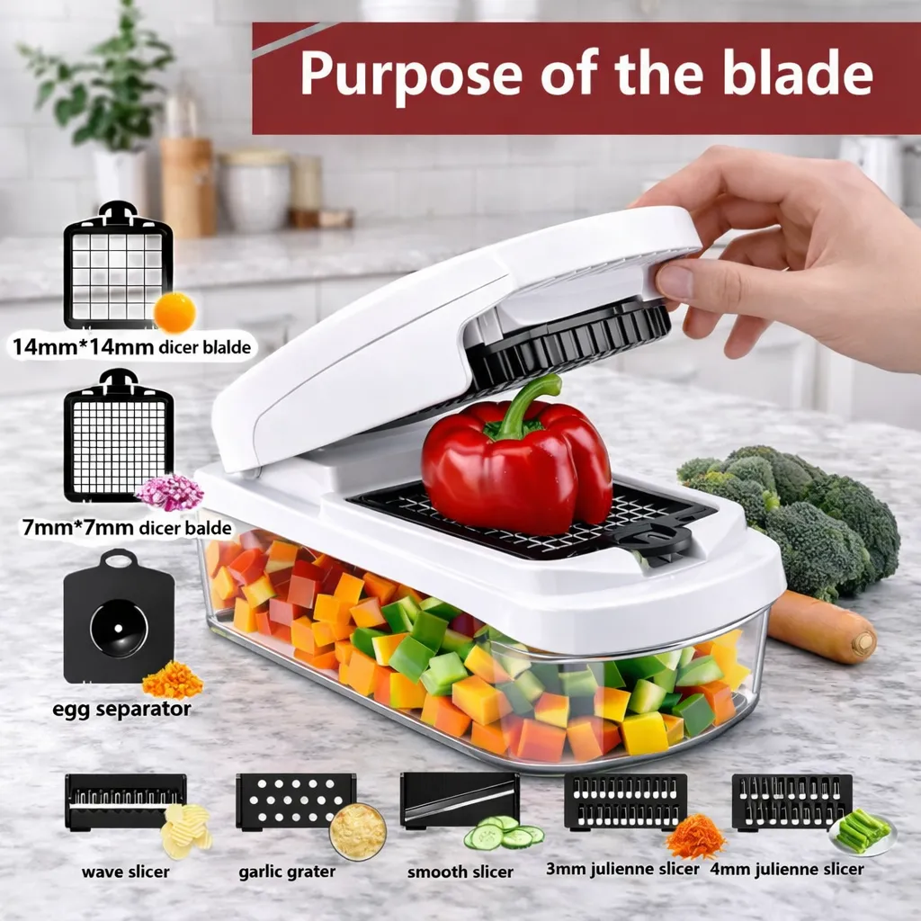 🥗 15-in-1 Vegetable Chopper 🔥