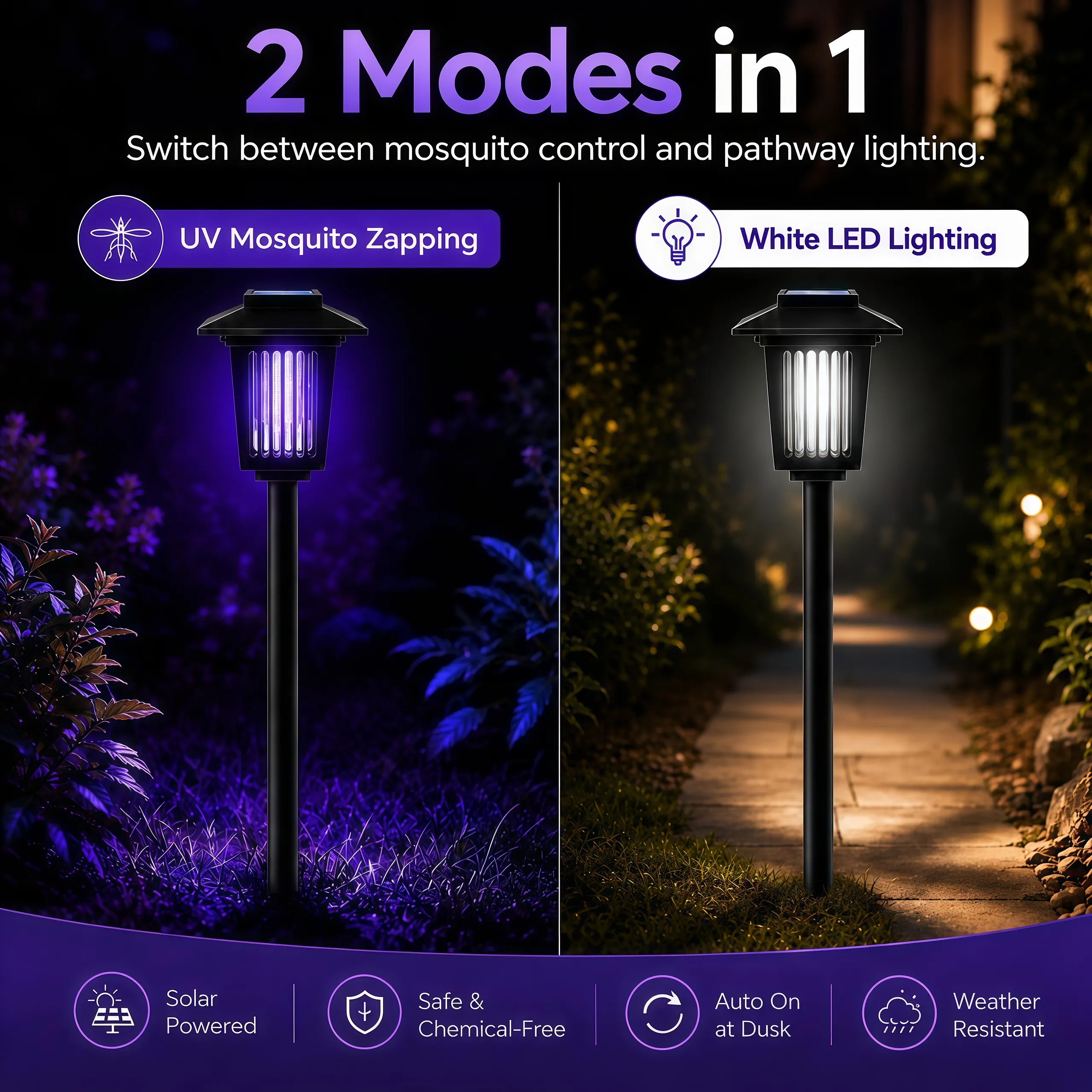 🦟Solar Mosquito Zapper Path Light