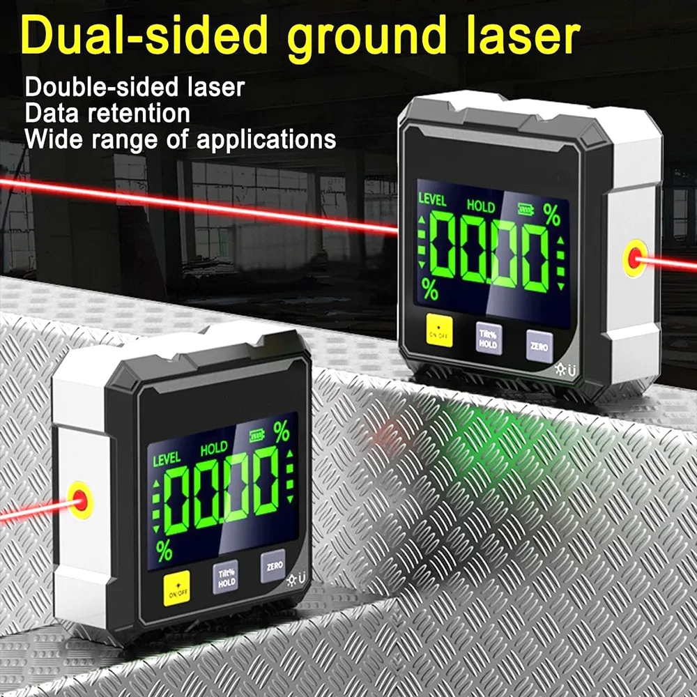 📐 Digital Laser Angle Measuring Instrument – High Precision Inclinometer & Protractor Tool