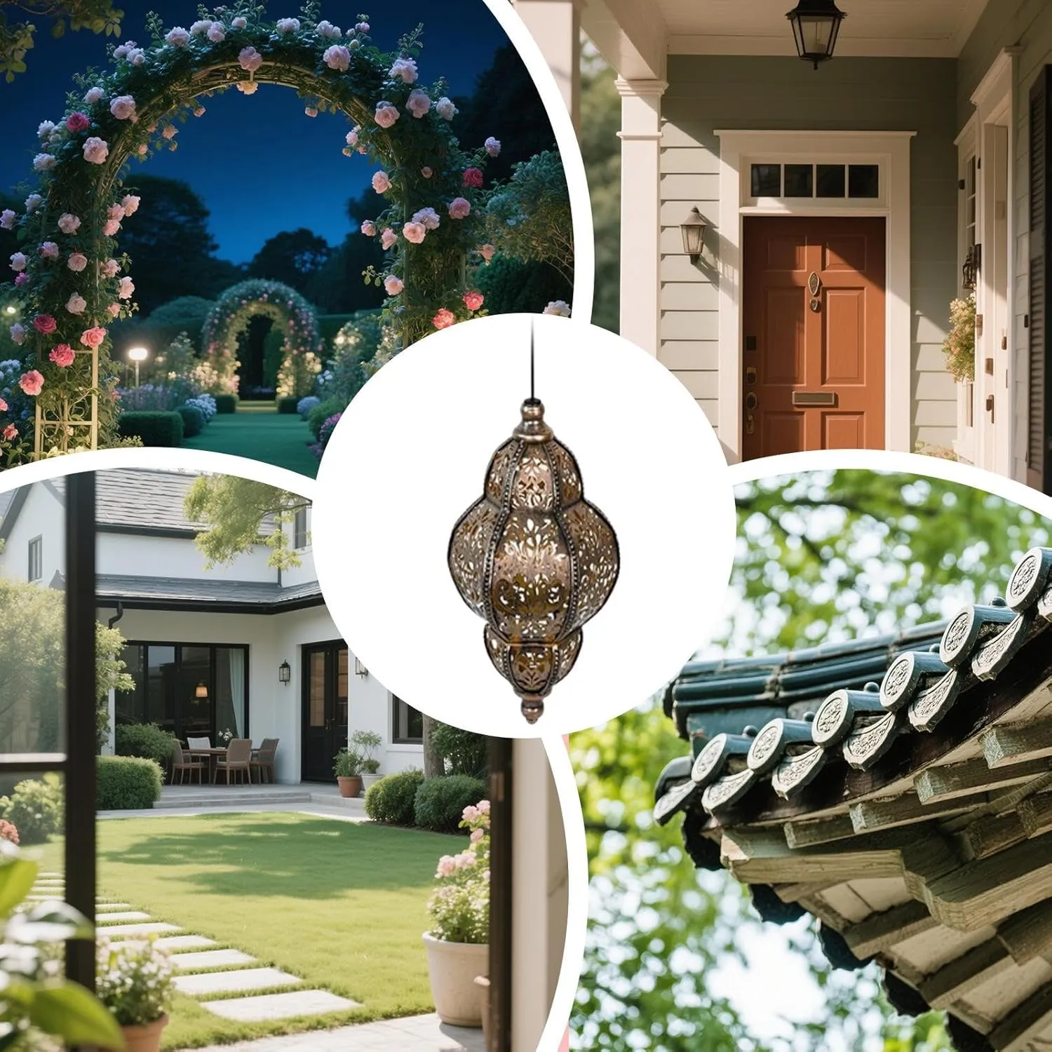 Baroque Solar Lantern: Enhance your garden’s nighttime elegance with vintage patterns that require zero wiring or maintenance. 🏺