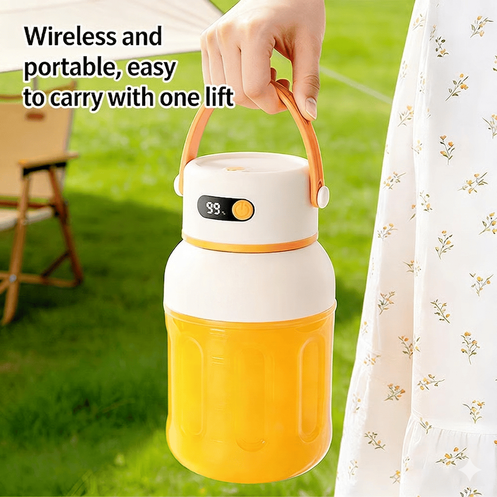 Portable Electric Juicer Cup with zero cord hassle : Drink fresh nutrient-rich smoothies without struggling with heavy blenders.