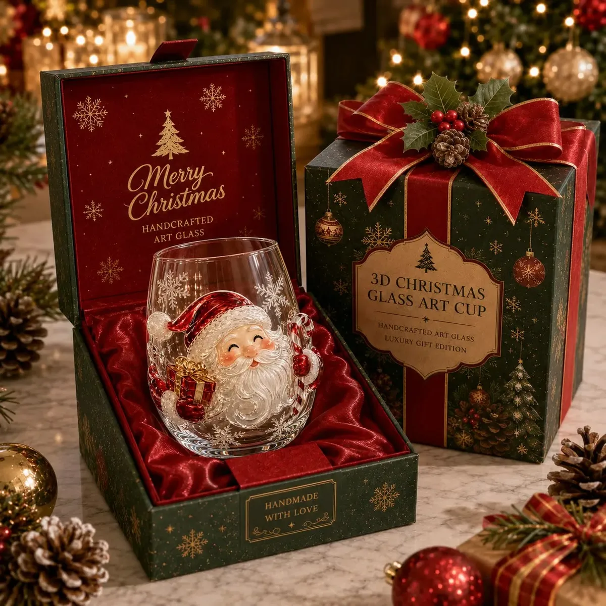 Magical Christmas 3D Art Glass Collection
