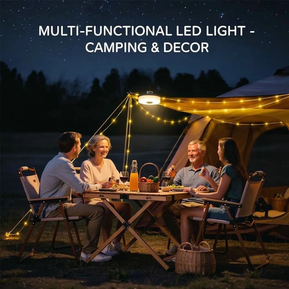 4-in-1 Camping String Lights: Light up your entire campsite and keep your devices charged with one portable unit ⛺