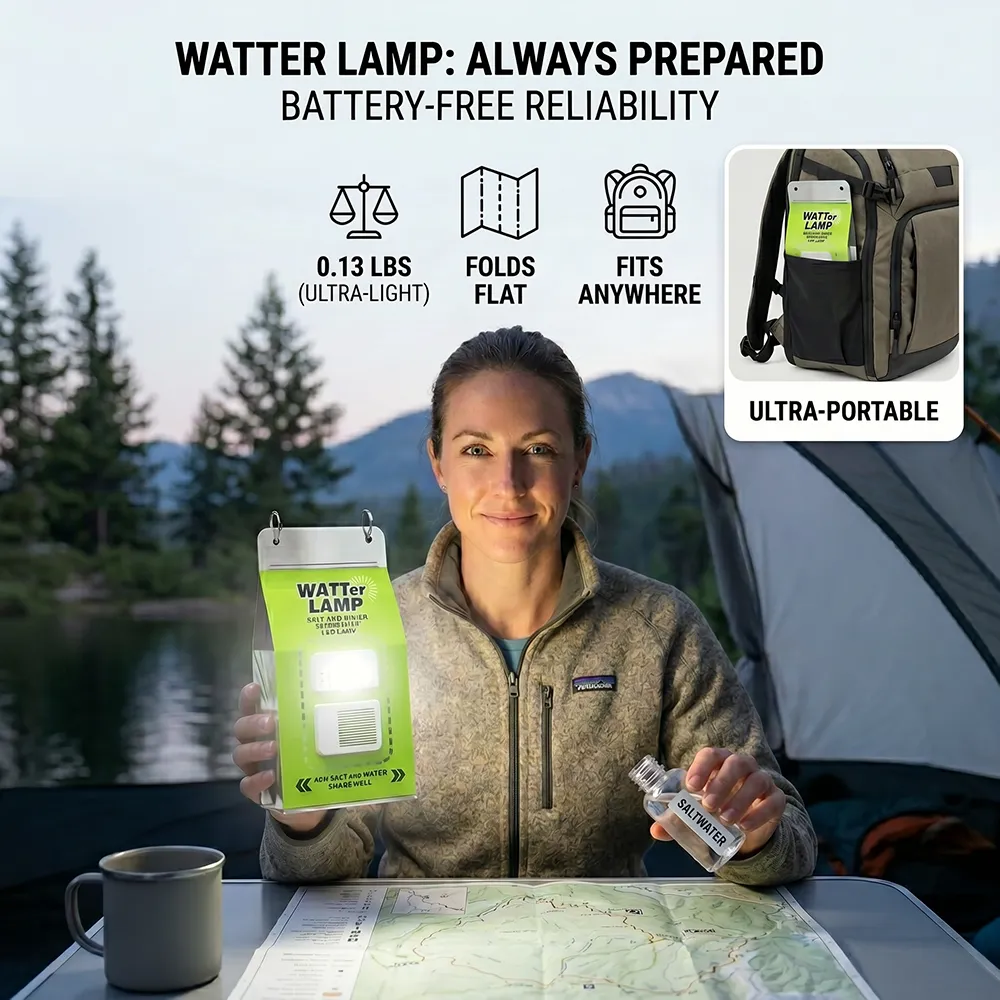 Salt Water Emergency Lamp: Lighting your home instantly with just water and salt, no batteries or charging required. 🧂💡