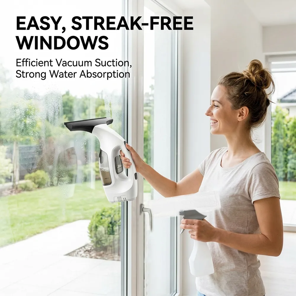 💦Cordless Window Squeegee: Achieve a streak-free shine without the back-breaking scrubbing. ✨