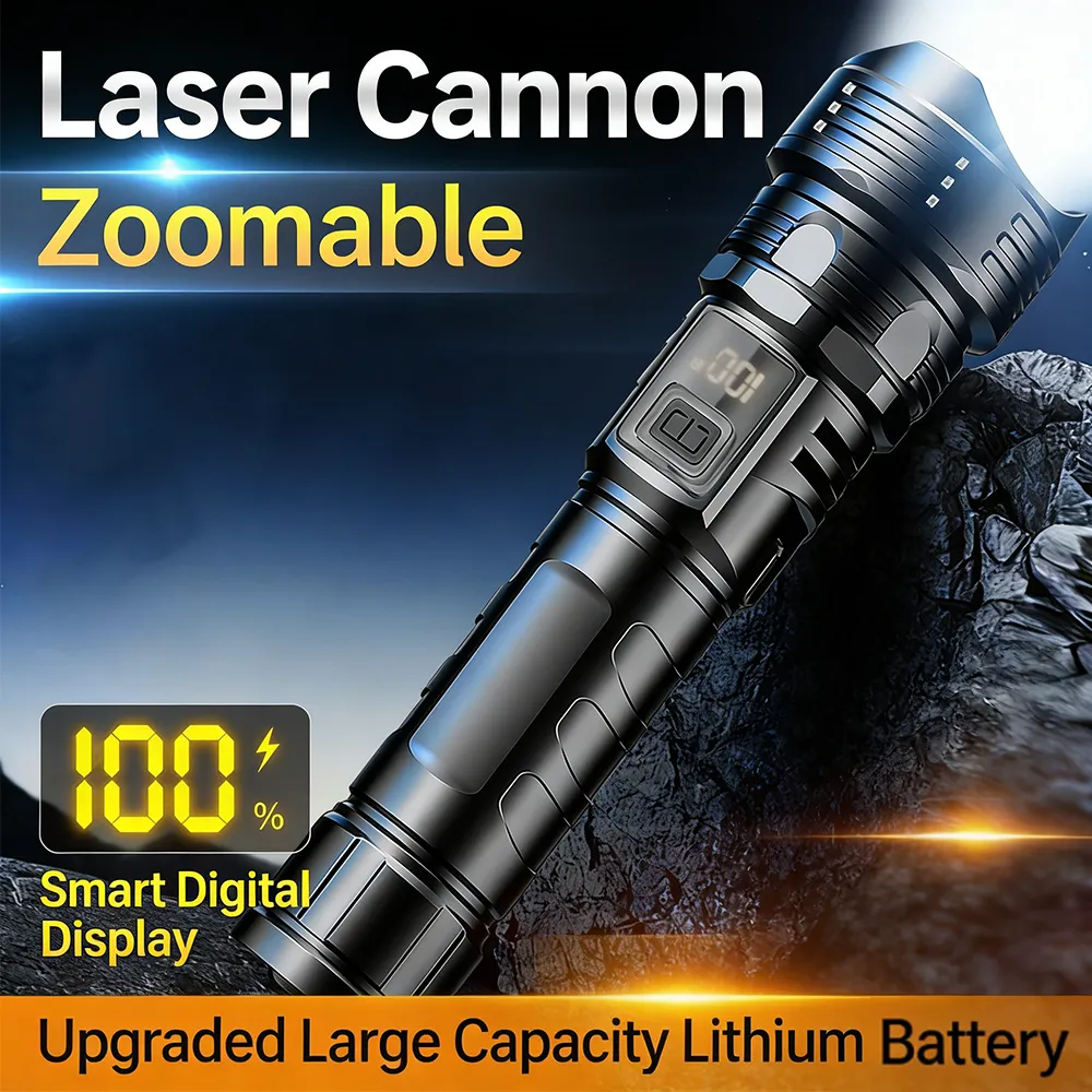 🔦 High-Brightness Flashlight: Cut through total darkness with a professional-grade beam that reaches over 500 meters.