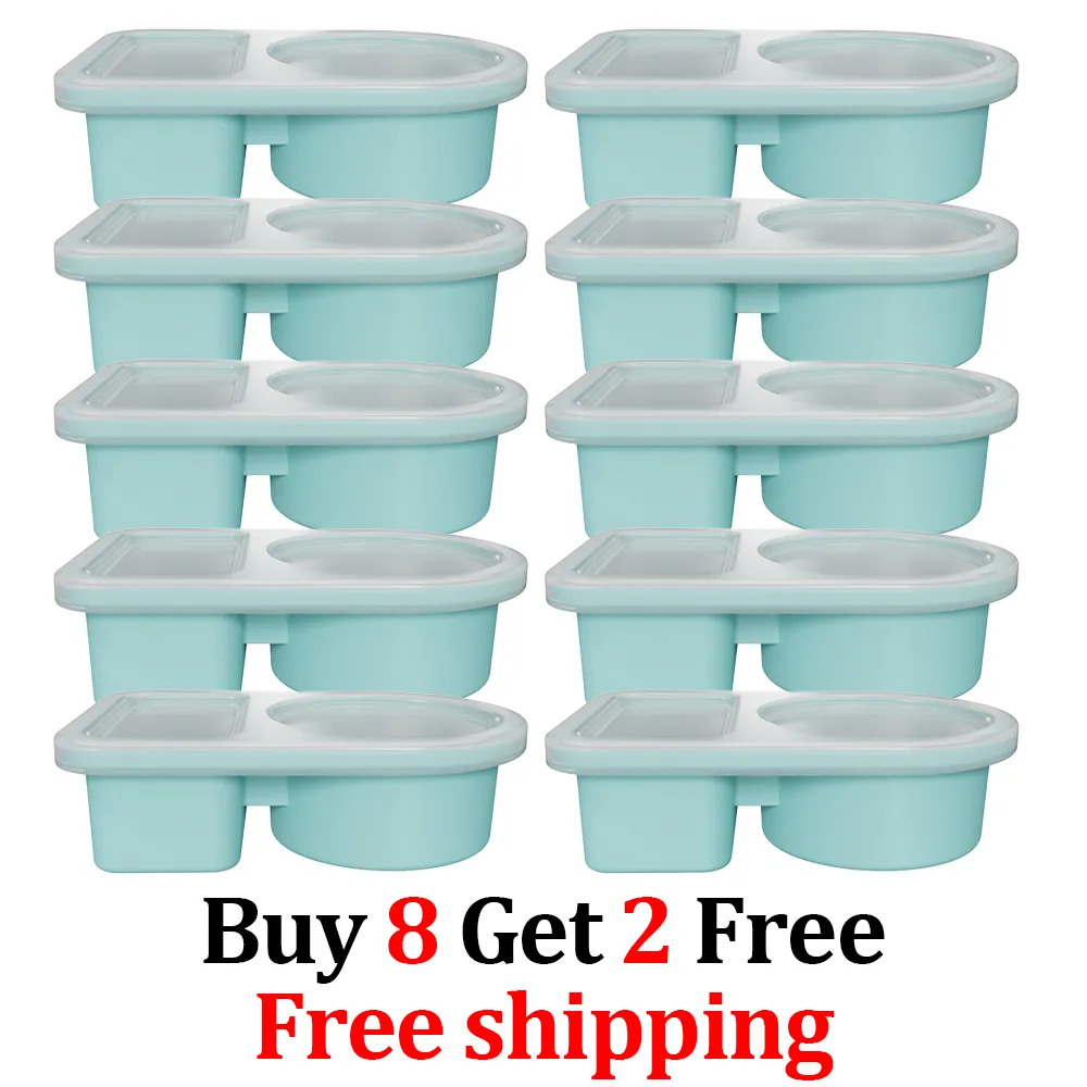 🥗Reusable Silicone Snack Box – Double Compartment Mini Food Storage Container